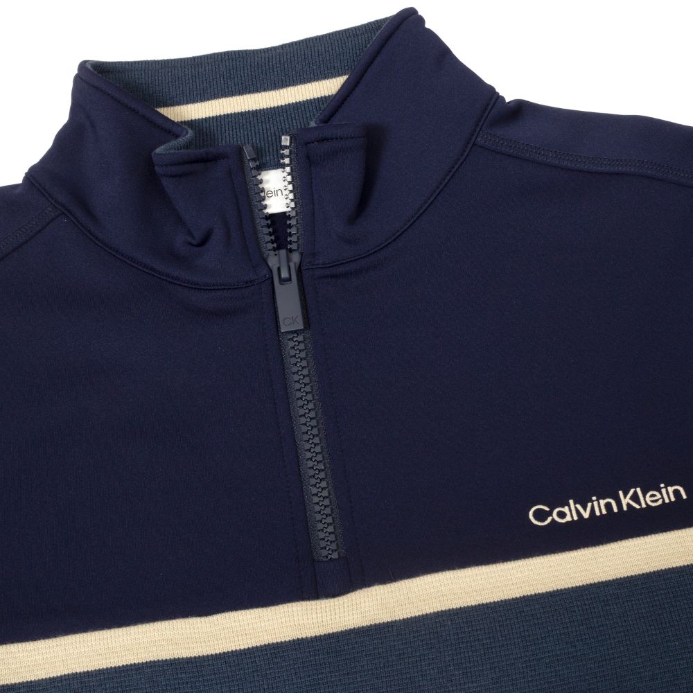 Calvin Klein Padera 1/4 Zip Hybrid Golf Sweater - CKMA24918 Engine Blue