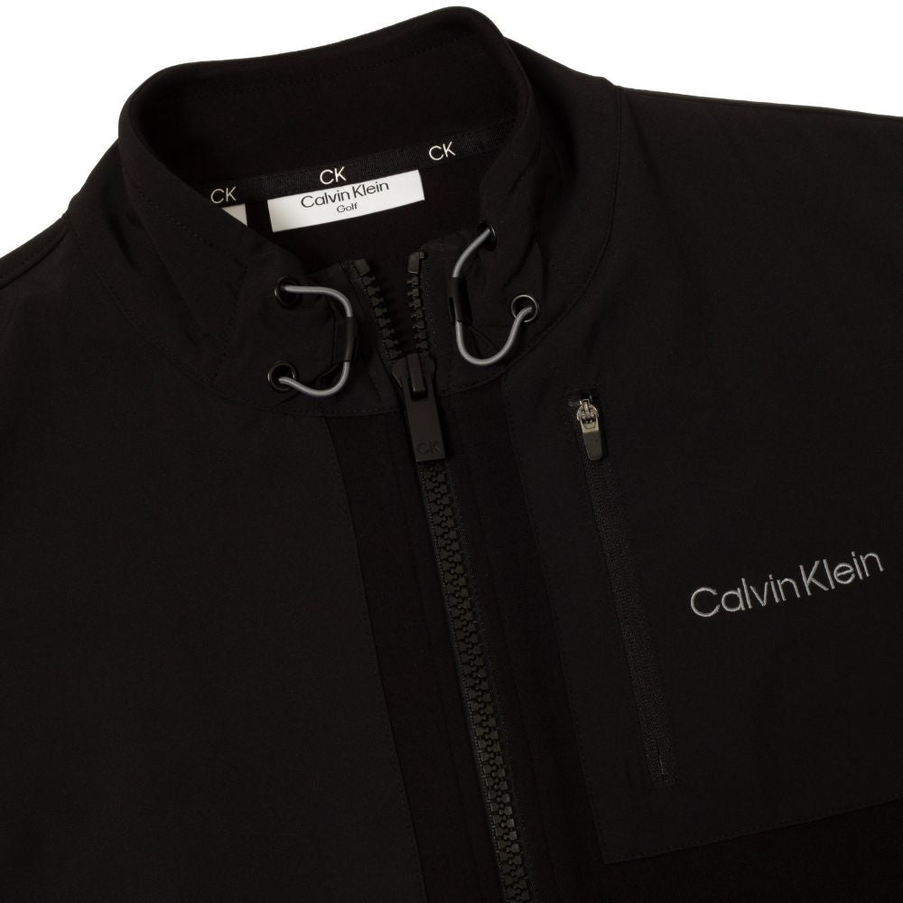 Calvin Klein Hyper Tech Full Zip Golf Gilet 2024 CKMA24921 - Black   