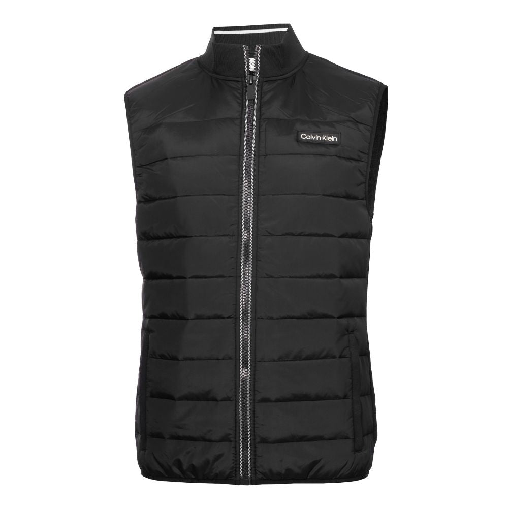 Calvin Klein Baylor Creek Hybrid Full Zip Golf Gilet 2024 CKMA24925 - Black Black M 