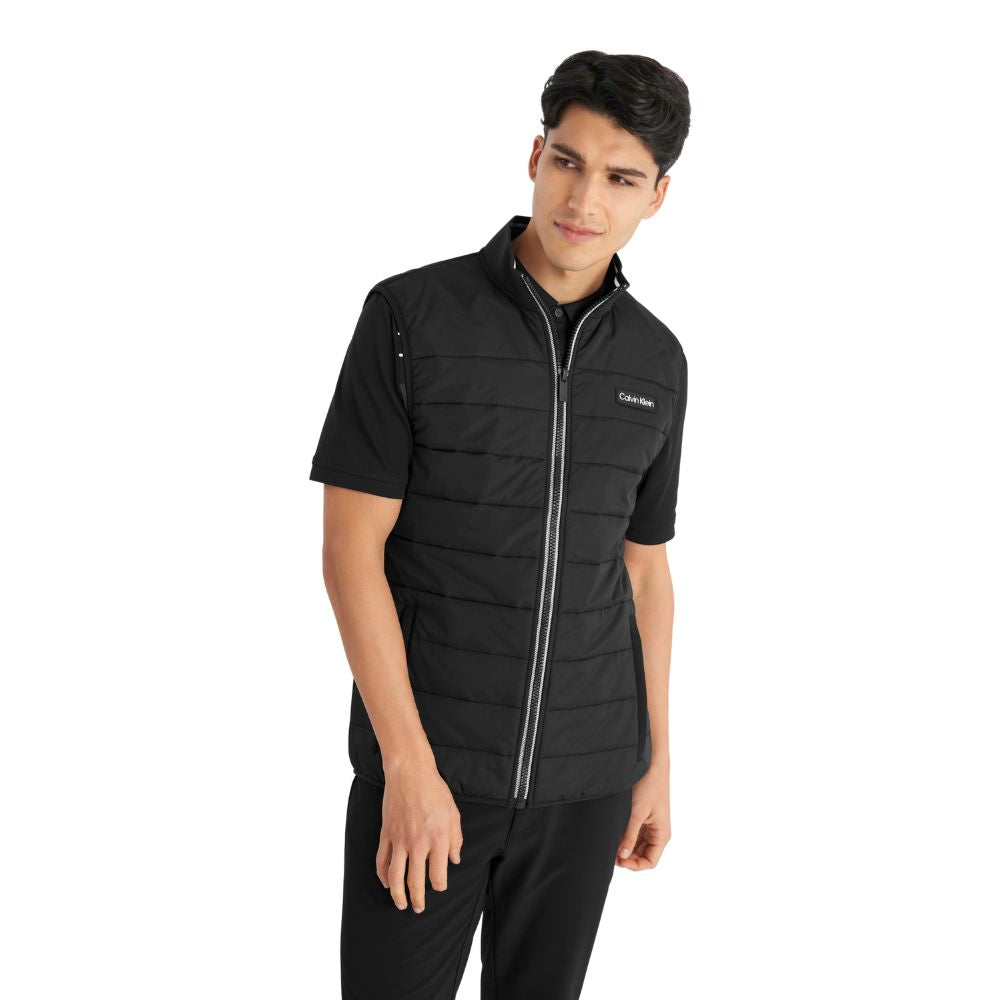 Calvin Klein Baylor Creek Hybrid Full Zip Golf Gilet 2024 CKMA24925 - Black   