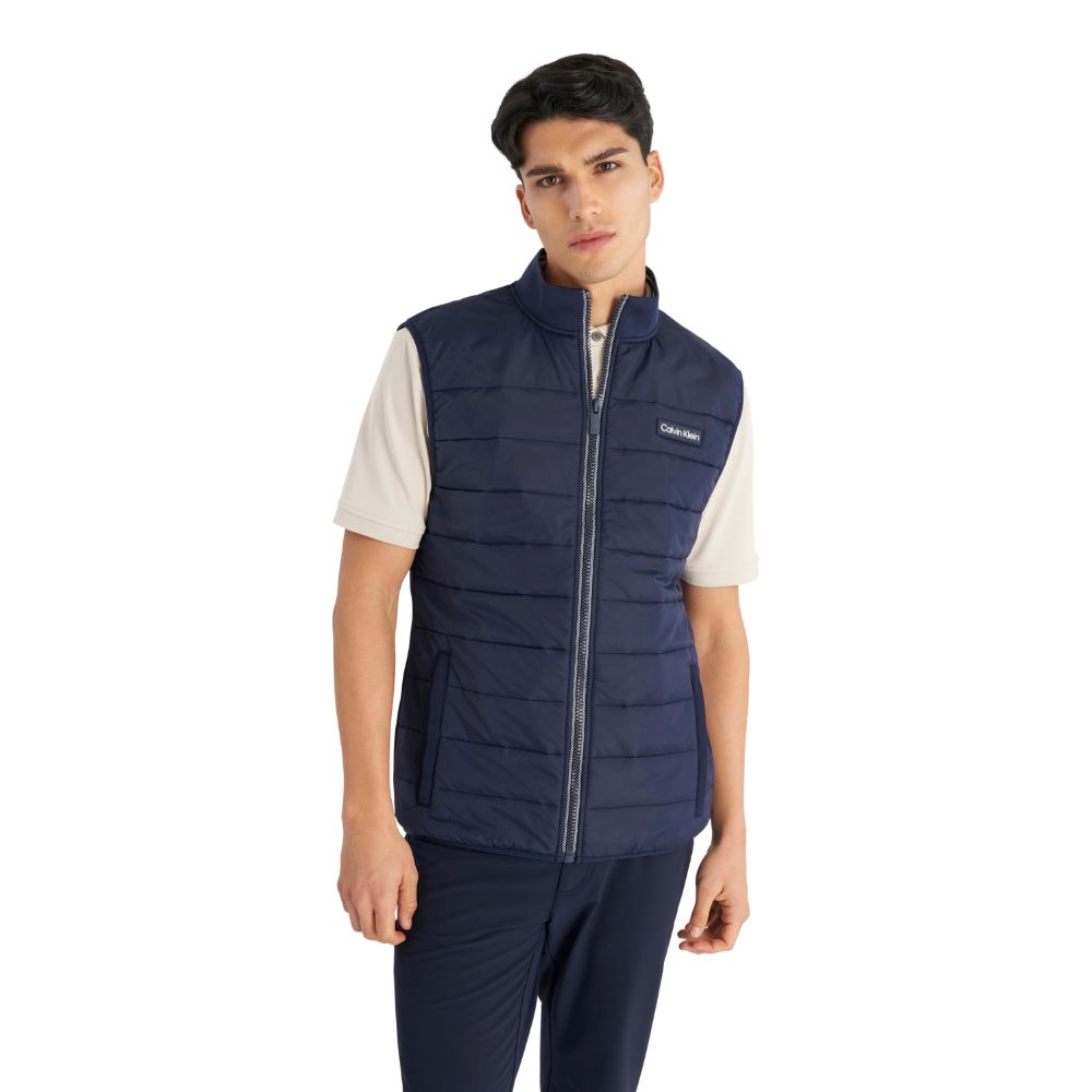 Calvin Klein Baylor Creek Hybrid Full Zip Golf Gilet 2024 CKMA24925 - Evening Blue   