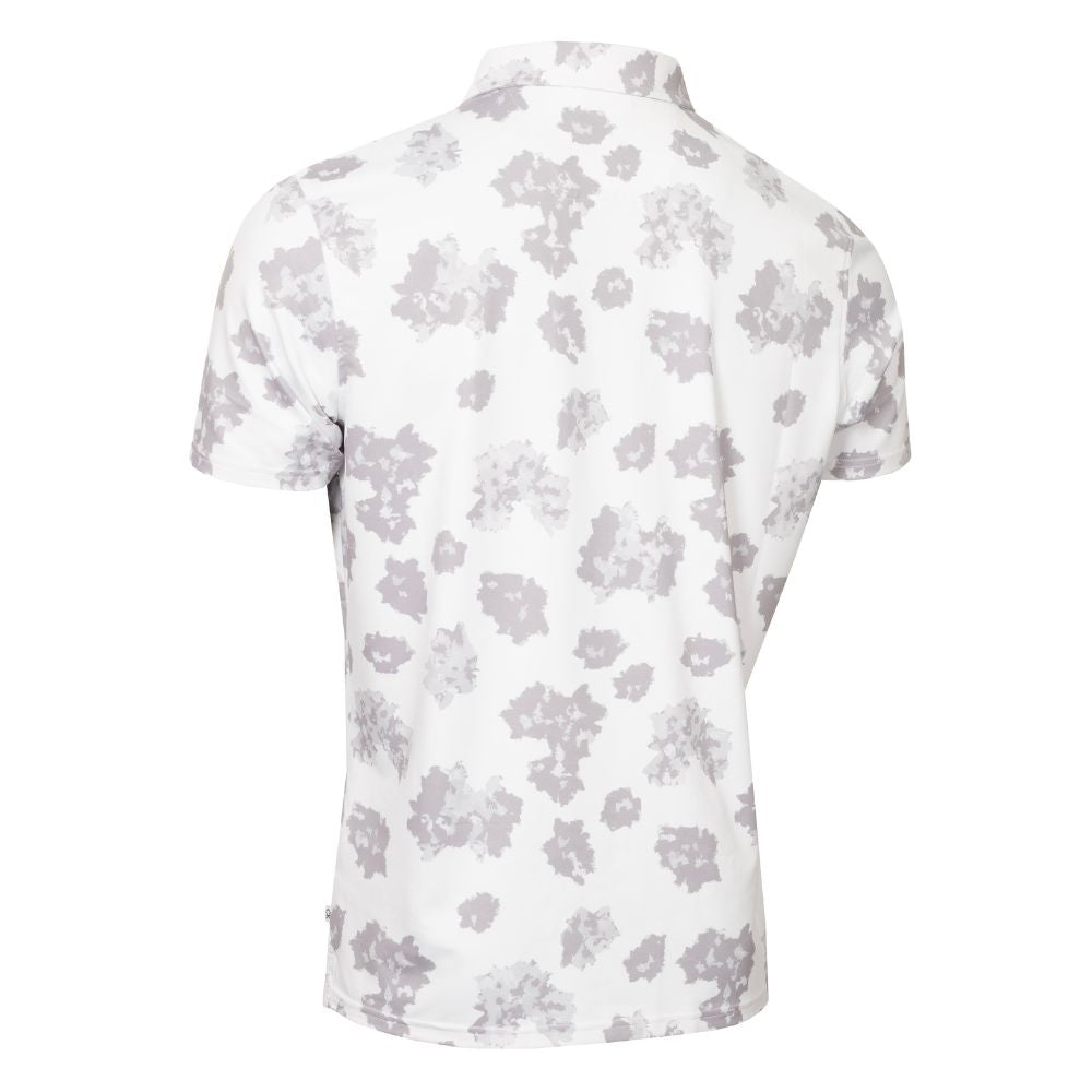 Calvin Klein Cyber Floral Printed Golf Polo Shirt 2025 CKMS25939 - White