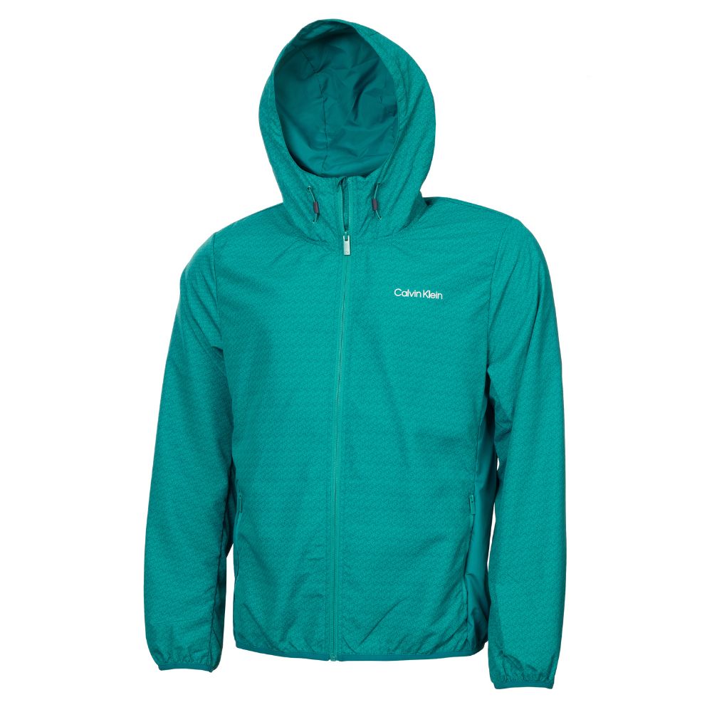 Calvin Klein Printed Windbreaker Golf Hoodie 2025 CKMS25957 - Sea Green Sea Green M