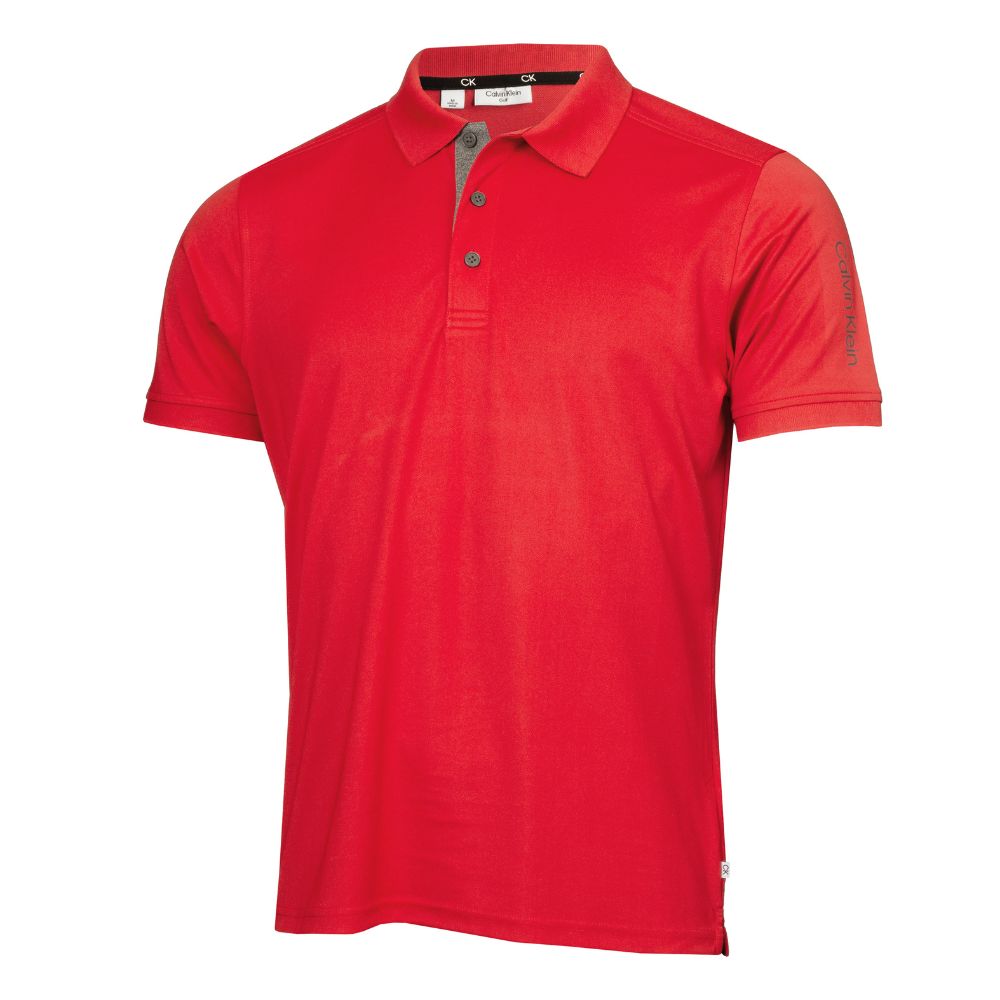 Calvin Klein Club Golf Polo Shirt C9951 Red S 