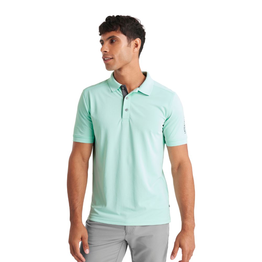 Calvin Klein Club Golf Polo Shirt C9951 Aqua S 