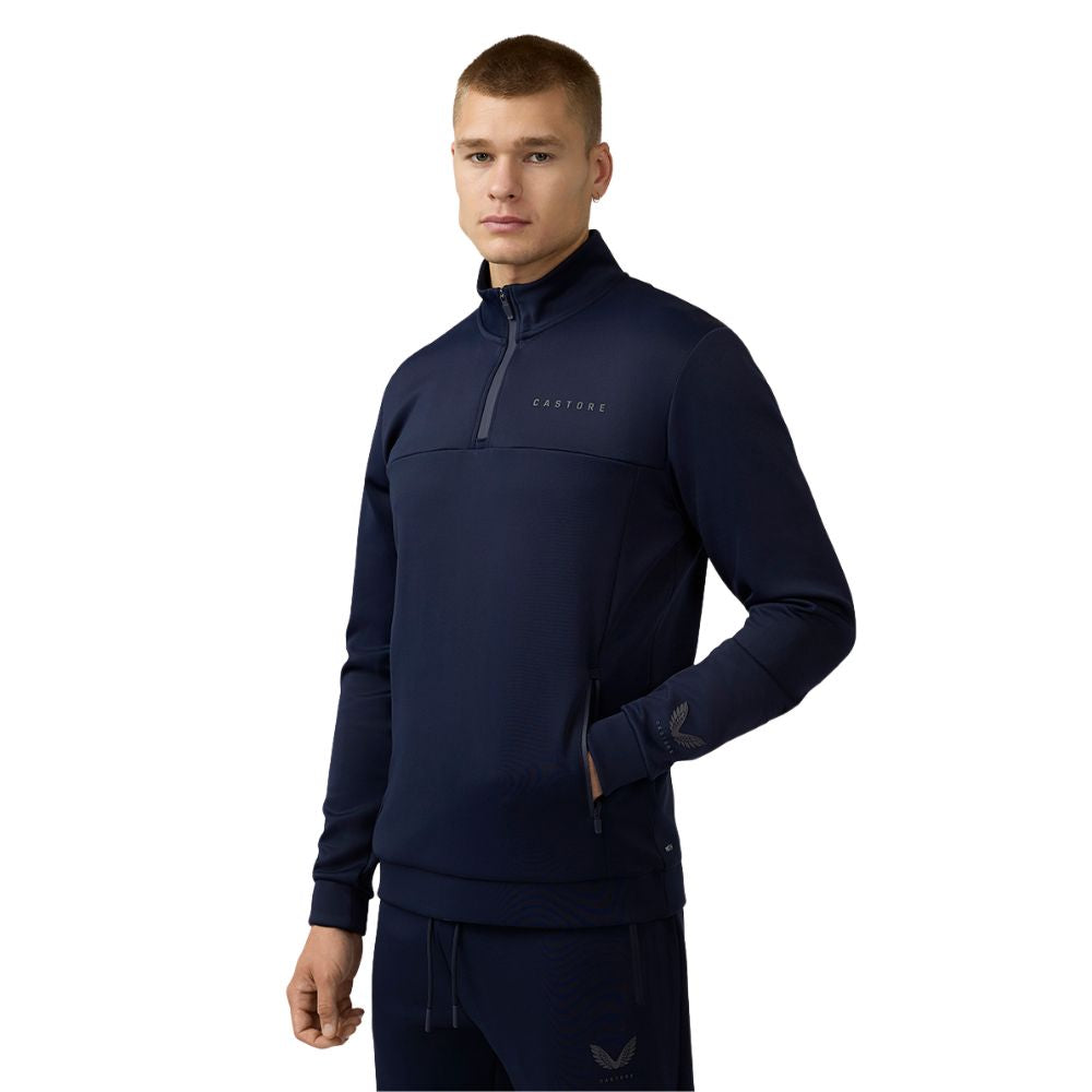 Castore Scuba 1/4 Zip Mens Pullover Golf Top 2025 CMD40920-020 Midnight Navy 020 M