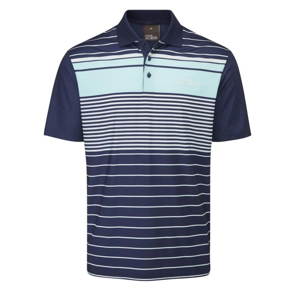 Oscar Jacobson Croft Polo Shirt Navy/Cool Blue M 