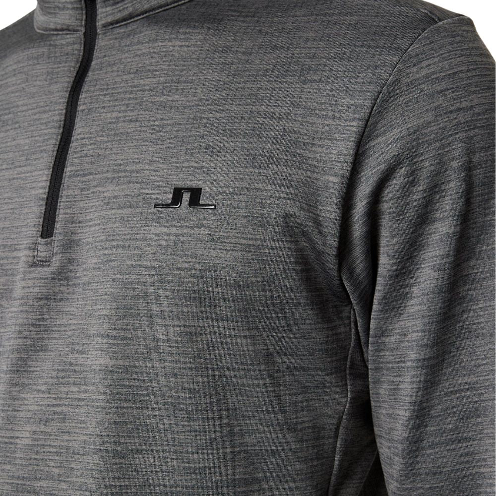 J.Lindeberg Destry 1/4 Zip Mid Layer Golf Pullover Top 2024 - GMJS10975 - Grey Melange   