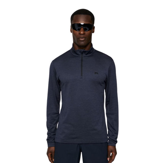 J.Lindeberg Destry 1/4 Zip Mid Layer Golf Pullover Top 2024 - GMJS10975 - Navy   