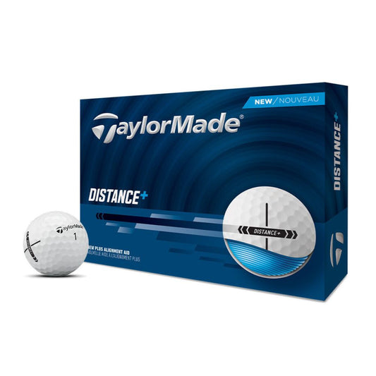 TaylorMade Distance+ Golf Balls 2025 - White White