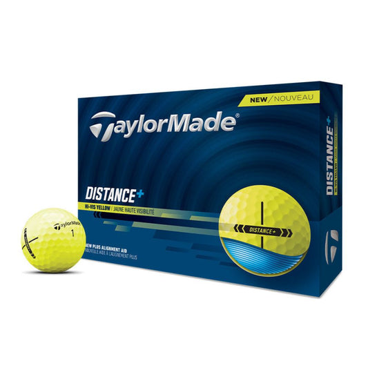 TaylorMade Distance+ Golf Balls 2025 - Yellow Yellow