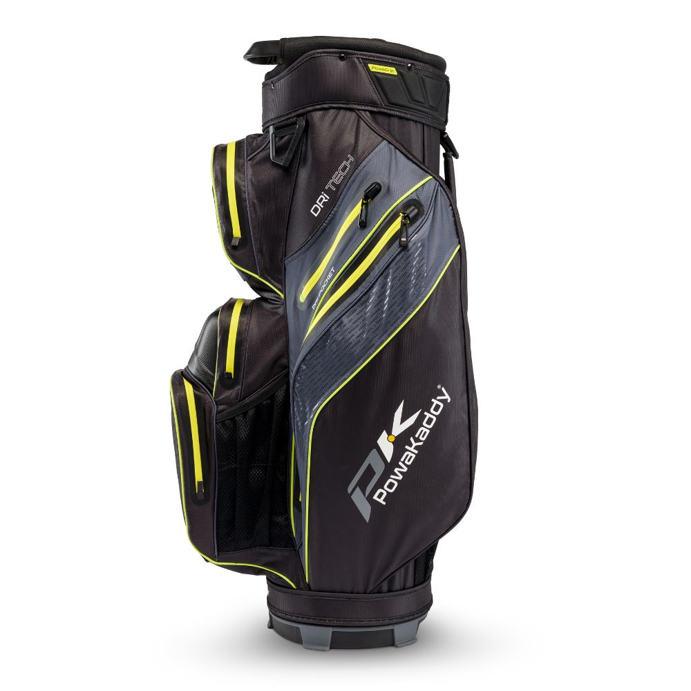 PowaKaddy Dri Tech Golf Cart Bag 2025 - Black / Lime Green