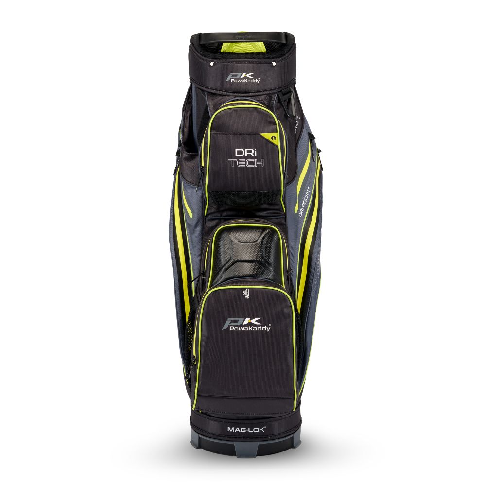 PowaKaddy Dri Tech Golf Cart Bag 2025 - Black / Lime Green