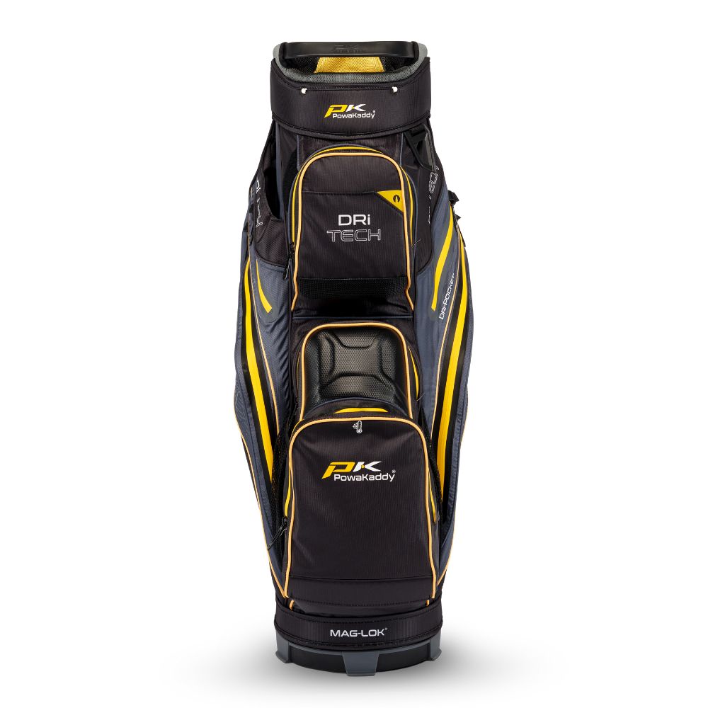 PowaKaddy Dri Tech Golf Cart Bag 2025 - Black / Yellow