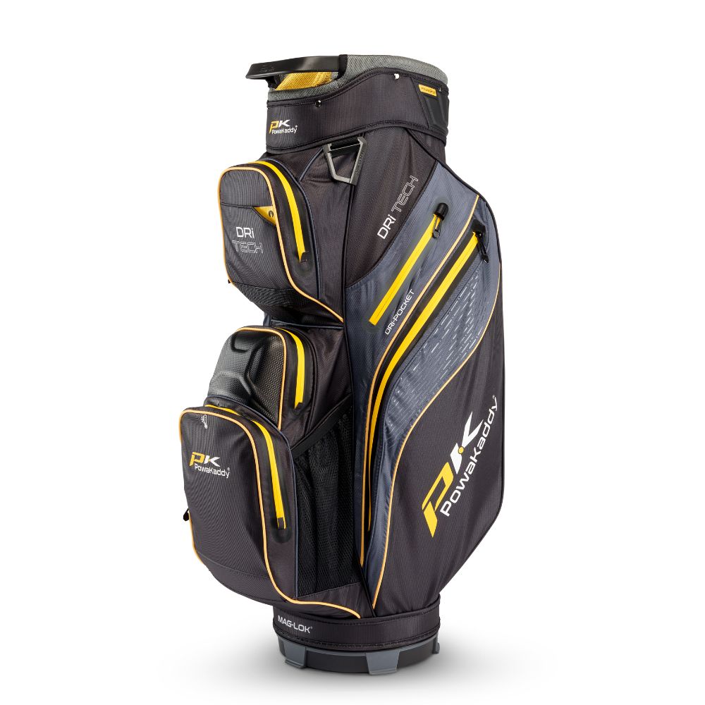 PowaKaddy Dri Tech Golf Cart Bag 2025 - Black / Yellow Black / Yellow