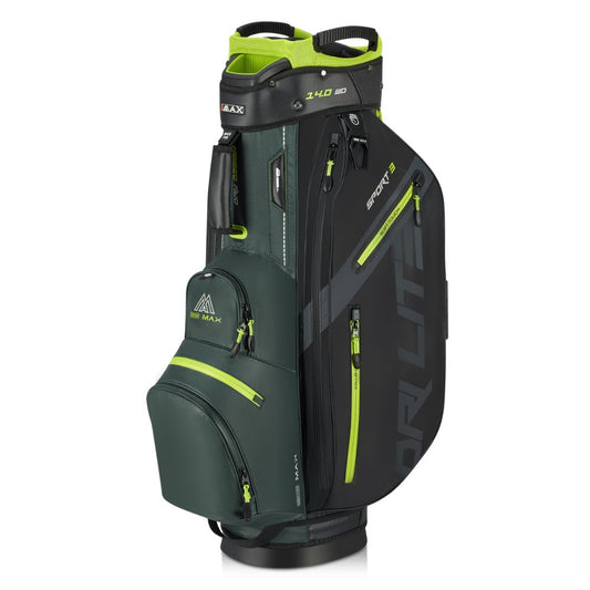 Big Max Dri Lite Sport 3 Golf Cart Bag 2025 - Forest Green / Black / Lime Forest Green / Black / Lime