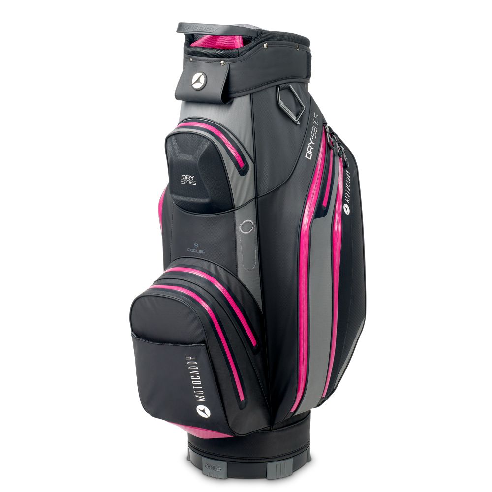 Motocaddy Dry Series Golf Cart Bag 2024 - Charcoal Fuschia Charcoal/Fuchsia  