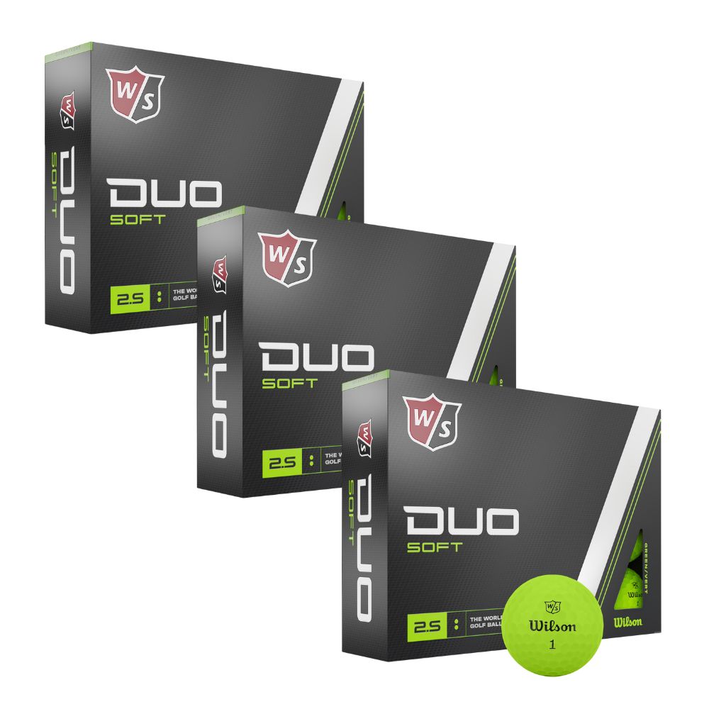 Wilson Staff Duo Soft 2.5 Golf Balls - 3 for 2 Dozen Green  