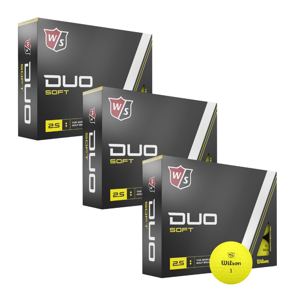 Wilson Staff Duo Soft 2.5 Golf Balls - 3 for 2 Dozen Yellow  