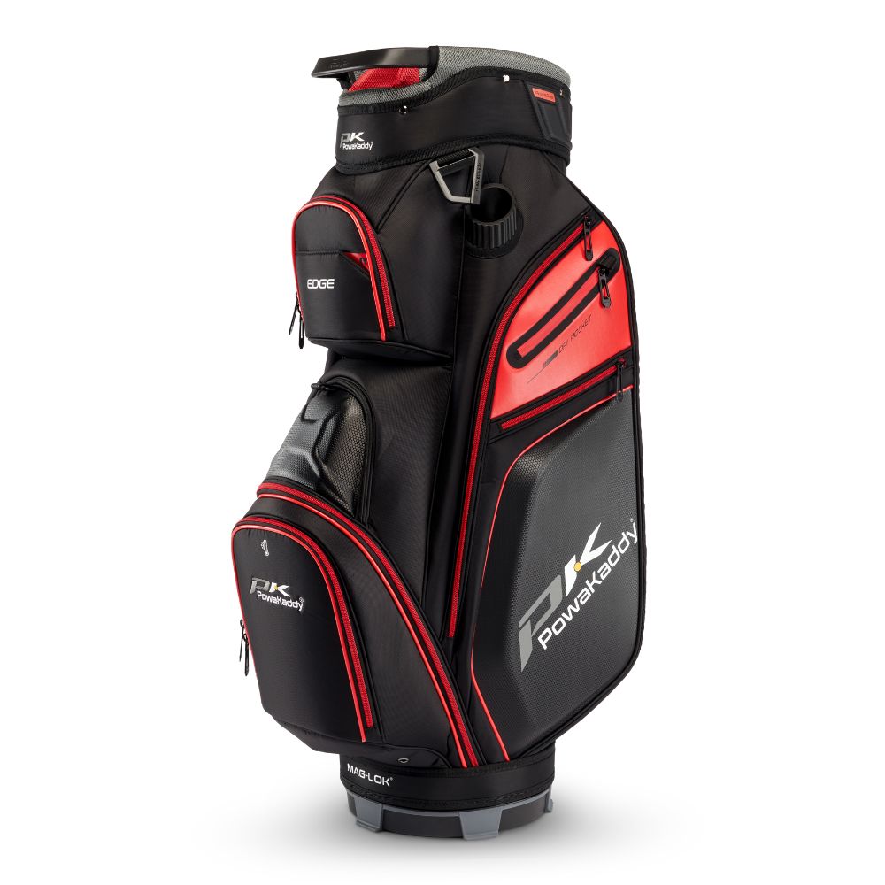 Powakaddy Edge Golf Cart Bag 2025 - Black / Red Black / Red