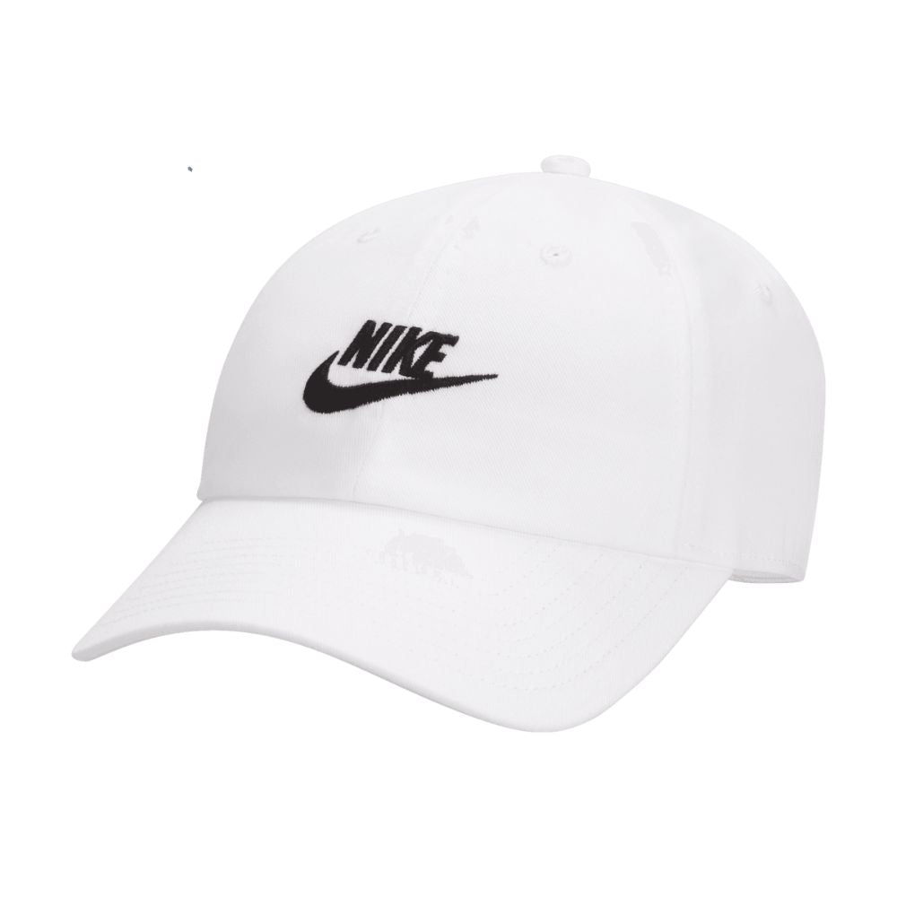 Nike Club Unstructured Futura Washed Golf Cap - FB5368-100 White / Black 100 M/L