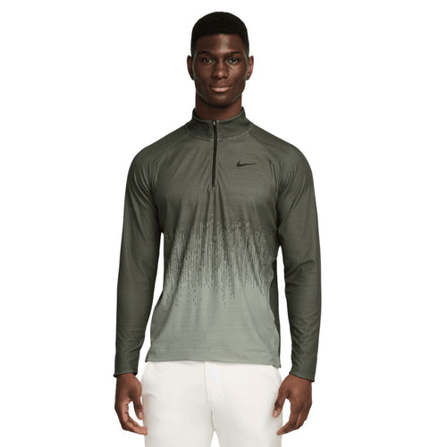 Nike Tour Dri-FIT ADV 1/2 Zip Pullover Golf Top 2024 - FD5833 325 Cargo Khaki / Jade Horizon / Black 325 M 