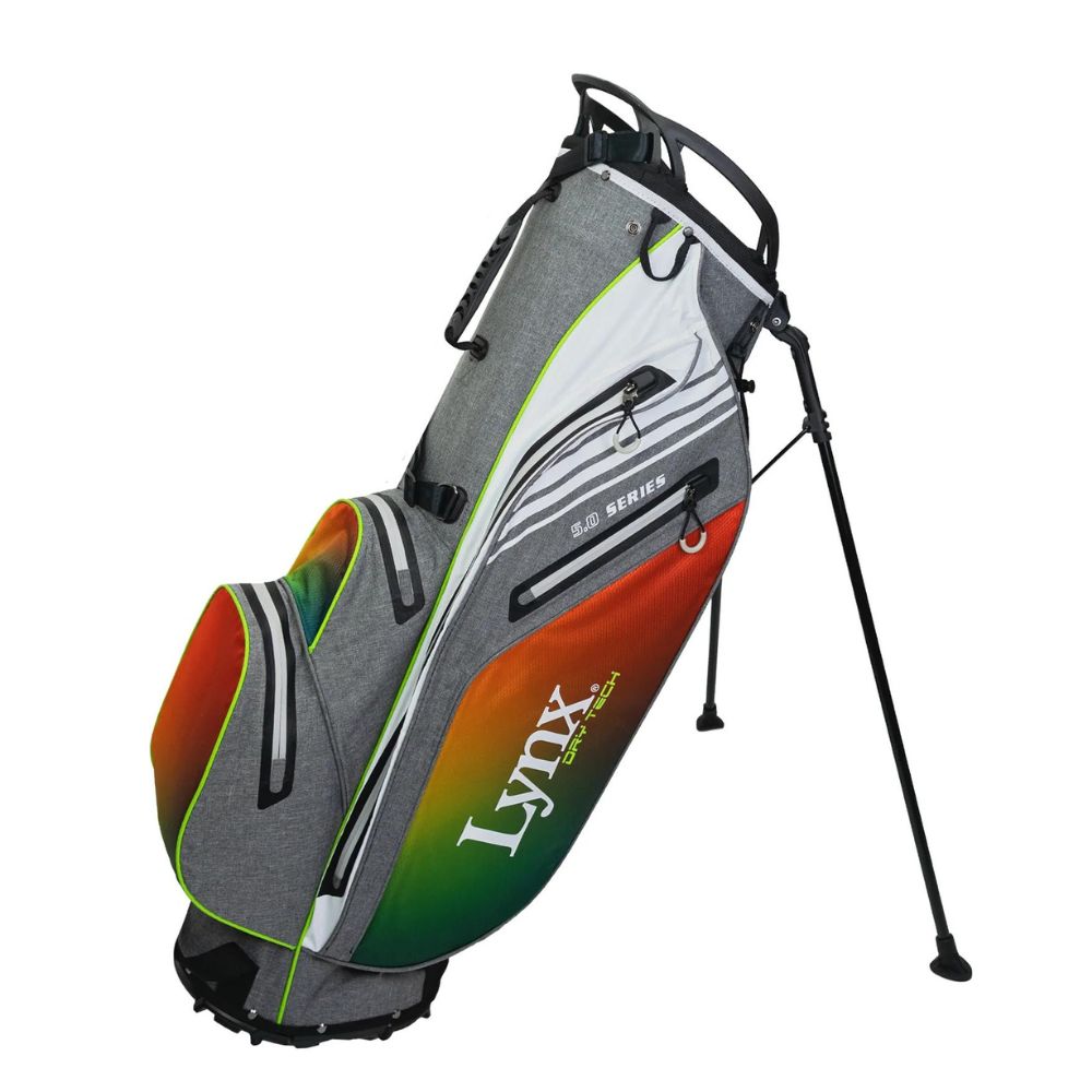 Lynx Flare Waterproof Golf Stand Bag Ombre Grey/Green  