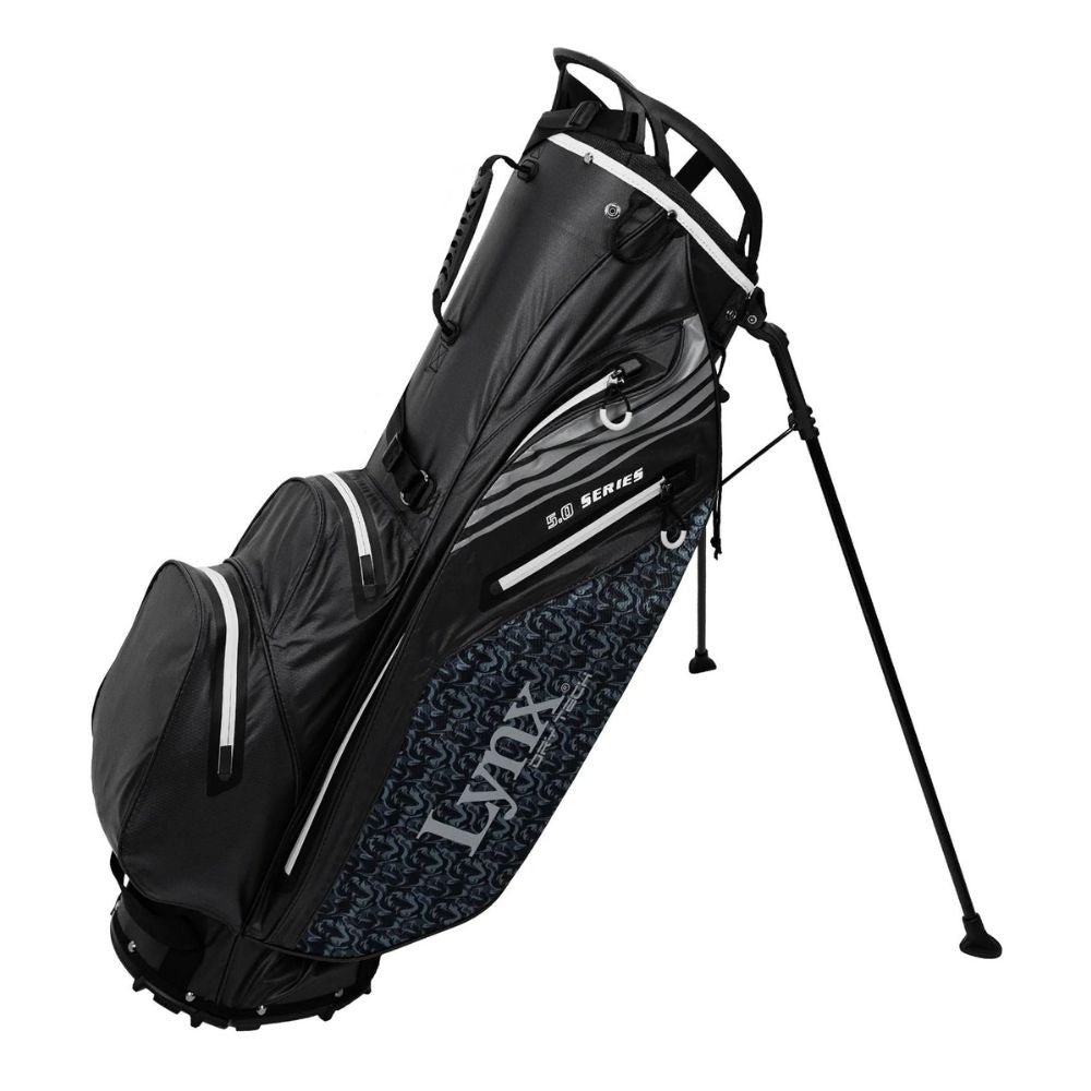 Lynx Flare Waterproof Golf Stand Bag Black  