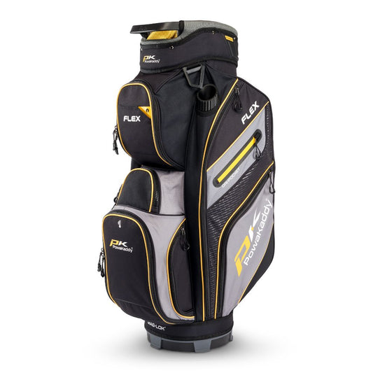 Powakaddy Flex Golf Cart Bag 2025 - Black / Yellow Grey / Yellow