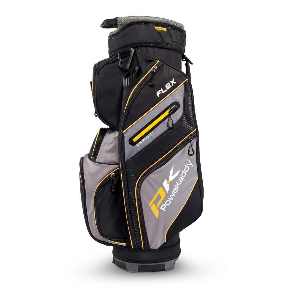 Powakaddy Flex Golf Cart Bag 2025 - Black / Yellow