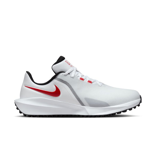 Nike Infinity G '24 Mens Spikeless Golf Shoes FN0555-101 White / University Red-Pure Platinum-Black 7