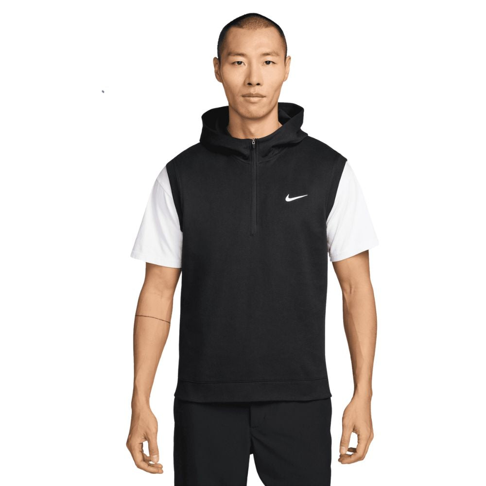 Nike Tour Pique Golf Hoodie Vest 2024 - FQ8879 Black / White 010 M 