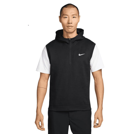 Nike Tour Pique Golf Hoodie Vest 2024 - FQ8879 Black / White 010 M 