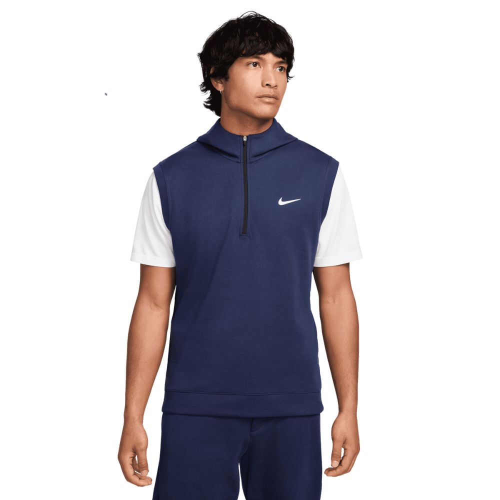 Nike Tour Pique Golf Hoodie Vest 2024 - FQ8879 410 Midnight Navy / White 410 M 