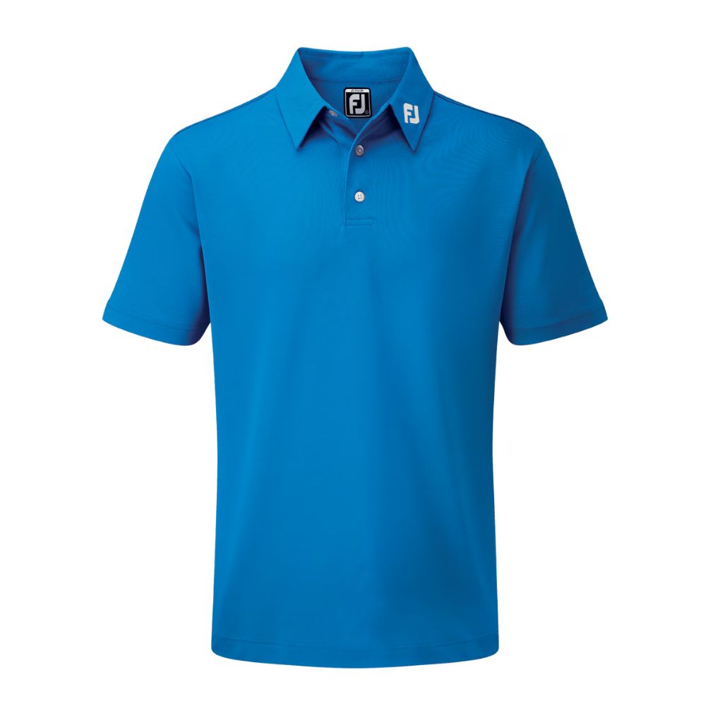 FootJoy Junior Stretch Pique Solid Polo Shirt 2025 - 92742 Cobalt M