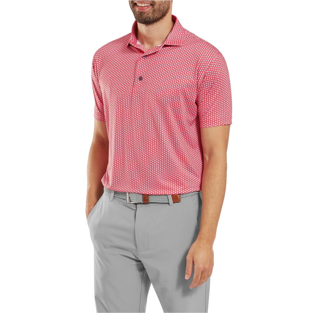 FootJoy Liberty Houndstooth Geo Lisle Golf Polo 2025 - 34010