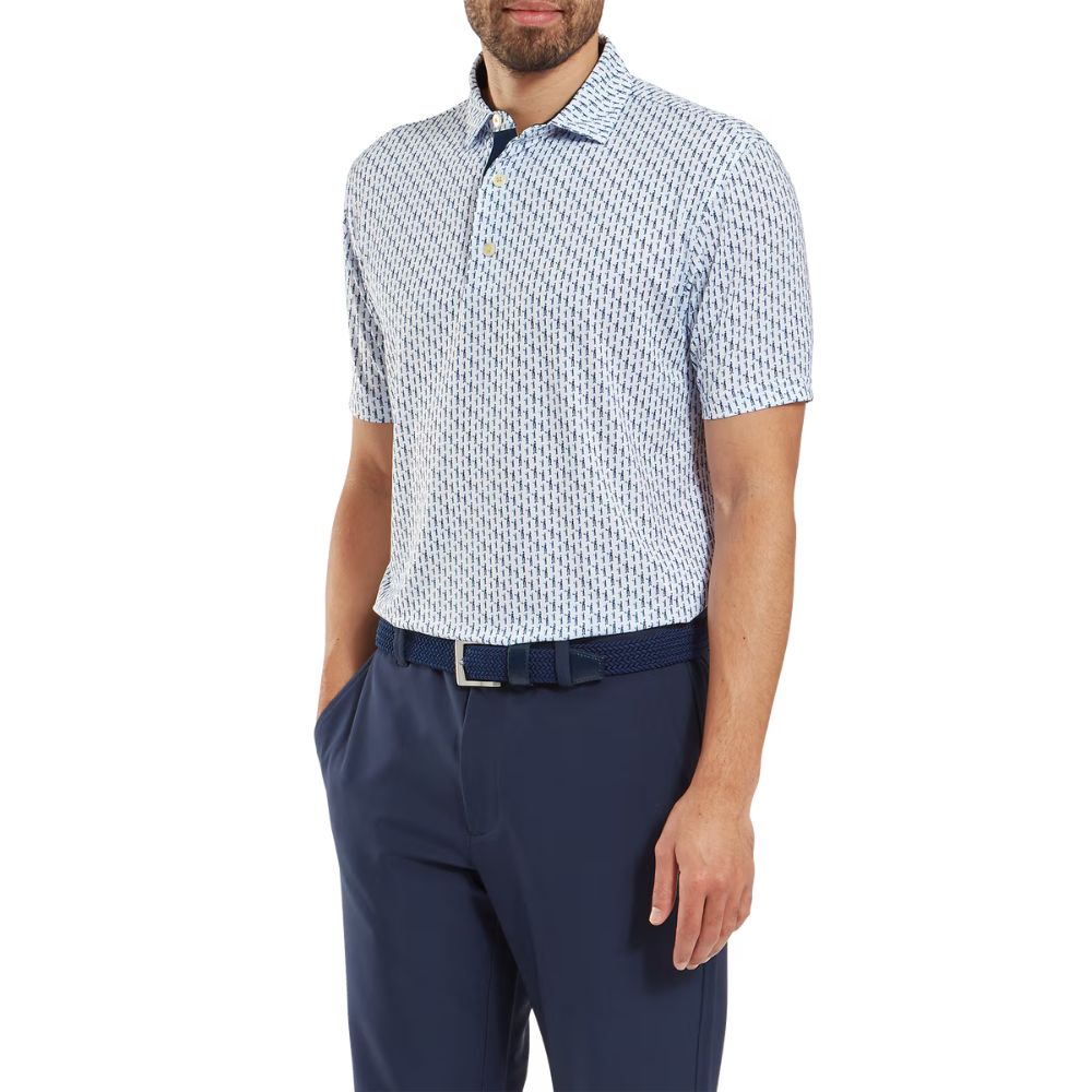 FootJoy Seabrook Figure Print Lisle Golf Polo Shirt 2025 - 34052