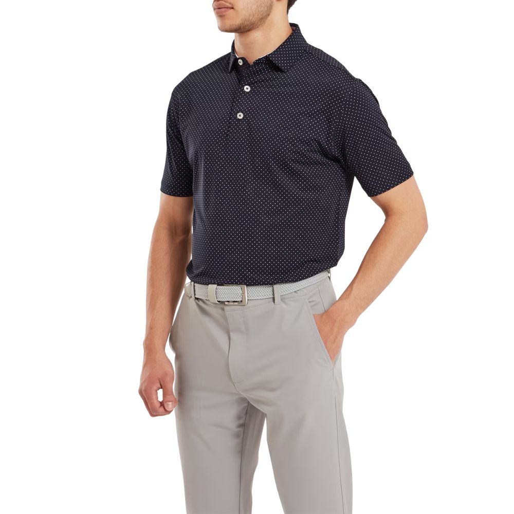 FootJoy Stretch Lisle Dot Print Golf Polo Shirt 2025 - 81675