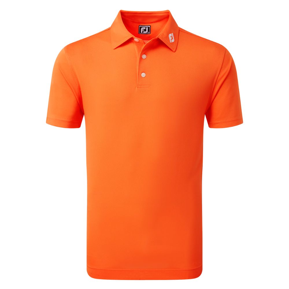 FootJoy Stretch Pique Solid Golf Polo Shirt 2025 - 80131 Orange M