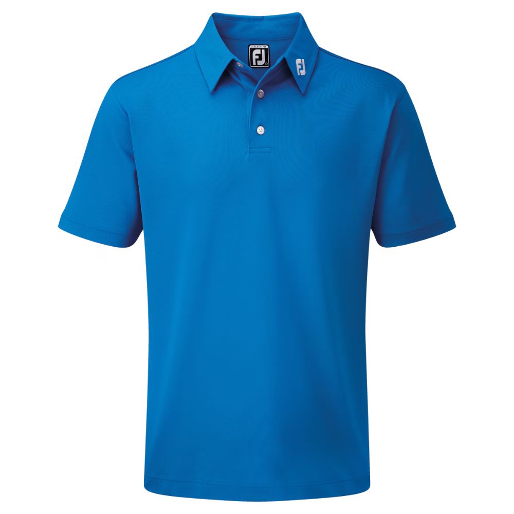 Footjoy Stretch Pique Solid Golf Polo Shirt - 91817 Cobalt Blue S