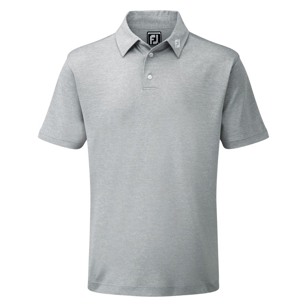 Footjoy Stretch Pique Solid Golf Polo Shirt - 91819 Grey S