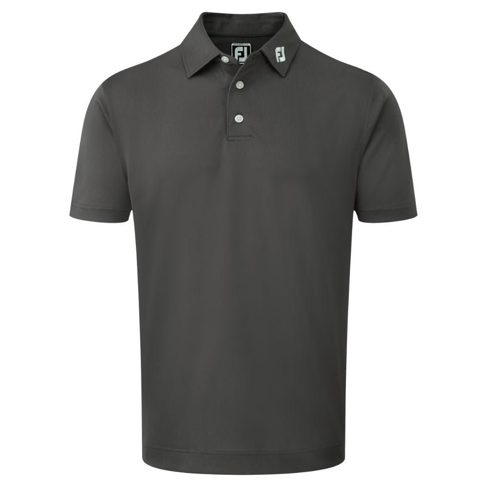 Footjoy Stretch Pique Solid Golf Polo Shirt - 92420 Charcoal S