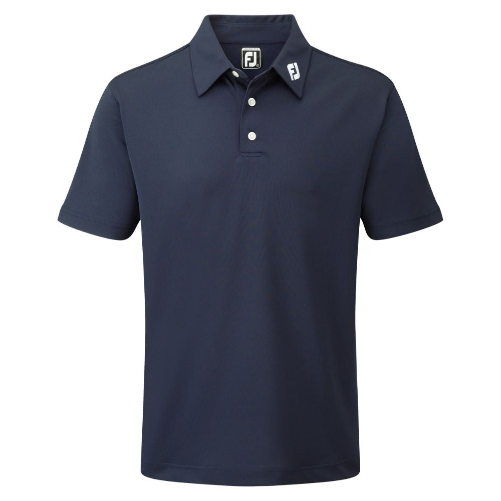 Footjoy Stretch Pique Solid Golf Polo Shirt - 91824 Navy Blue S