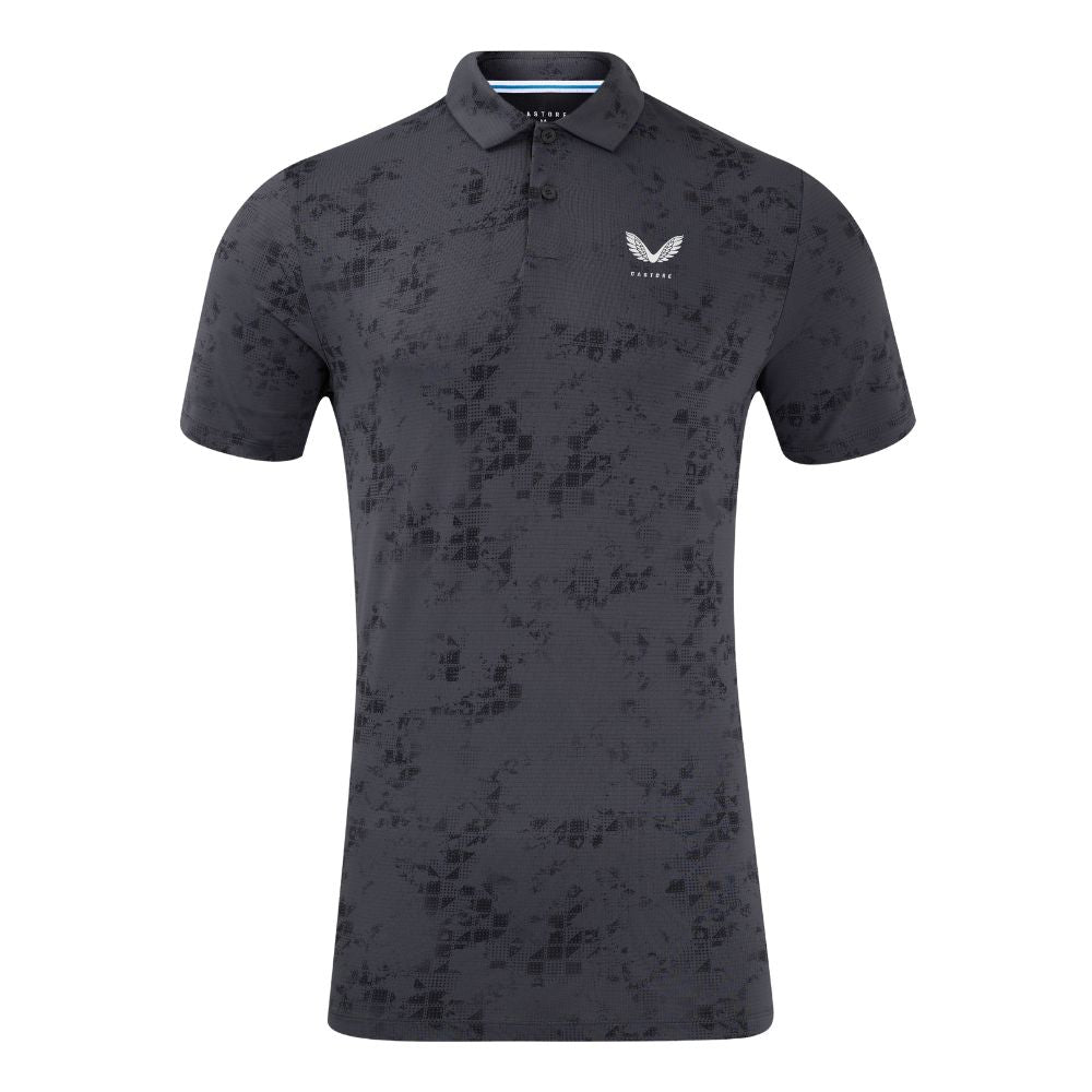 Castore Club Geo Print Mens Golf Polo Shirt - GMD30830-110 Gunmetal 110 M