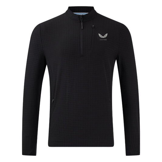 Castore Flex Tech 1/2 Zip Mens Golf Pullover Top 2024 GMD40827-010 Black 010 M 