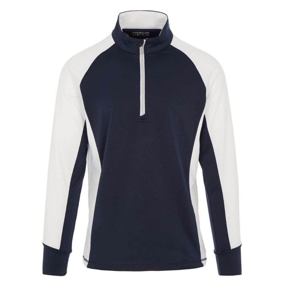 ProQuip Pro-Tech Comfort Stretch 1/4 Zip Midlayer Pullover Top - Navy / White Navy/White M 