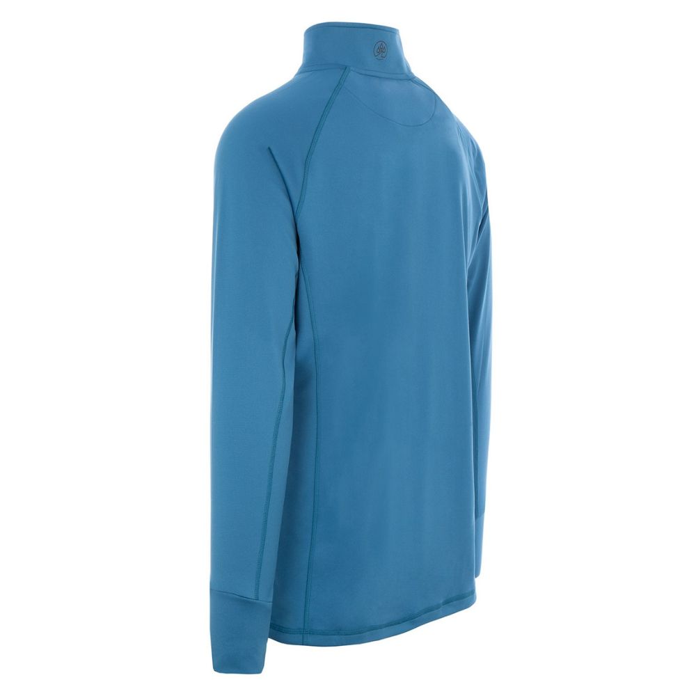 ProQuip Pro-Tech Comfort Stretch 1/4 Zip Midlayer Pullover Top - Vallarta Blue   