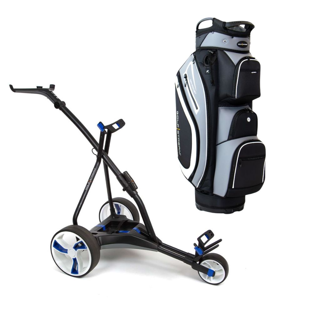 Golfstream Blue Lithium Electric Golf Trolley plus FREE Cart Bag   