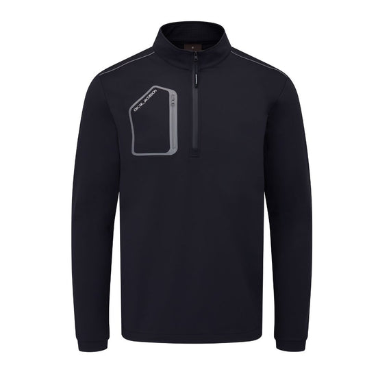 Oscar Jacobson Hastings 1/4 Zip Mens Golf Pullover Top 2024 - Black/Pewter Black / Pewter M 