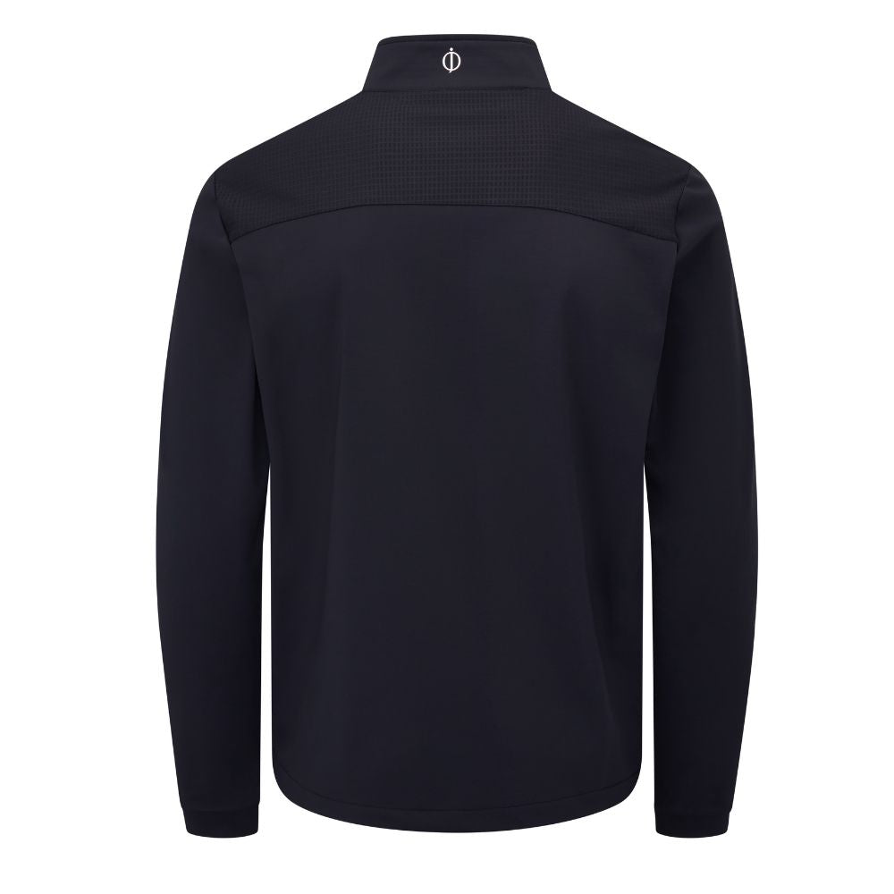 Oscar Jacobson Hastings 1/4 Zip Mens Golf Pullover Top 2024 - Black/Pewter   